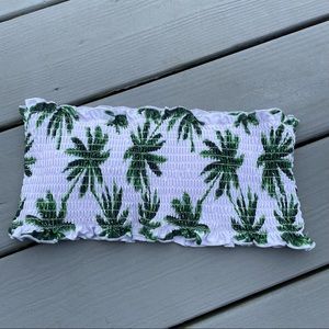 Shein palm tree print bikini top